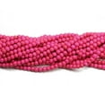 thumbnail image 1 of 4mm Deep Pink Howlite Glossy Round Beads Genuine Gemstone Natural Jewelry Making, 1 of 1