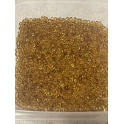 4mm E GLASS BEADS CLEAR GOLD Spacer Loose Ball Beads for Bracelet Jewelry Making Craft. 5 OZ
