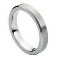 thumbnail image 1 of 4mm Flat Brushed Center High Polish Beveled Edge Wedding Band Ring For Men Or Ladies, 1 of 7