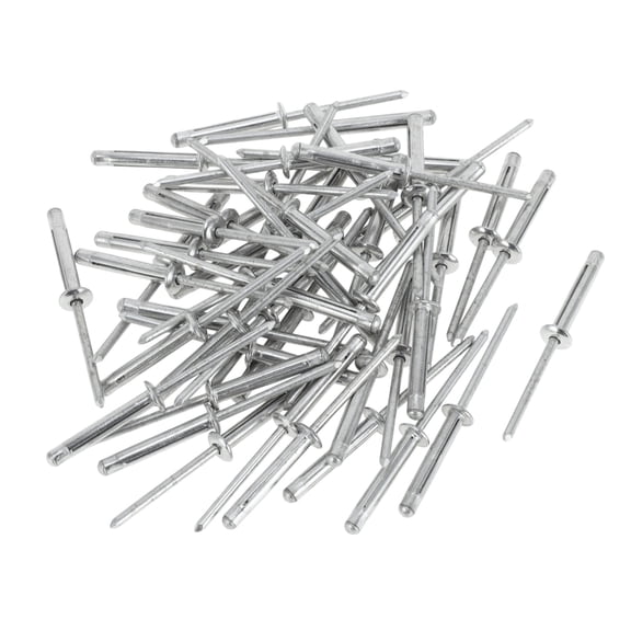 4mm Grip Diameter 25mm Grip Length 8.4mm Flange Diameter Dome Head Tri-Fold Rivets Repairing Tool Assortment Kit Aluminum 50 Pcs