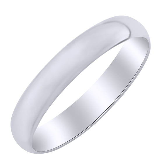 AFFY 4mm Half Round Band Ring in 14k White Gold Ring Size - 10