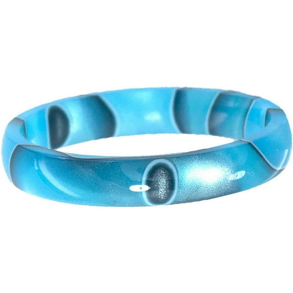 4mm Half-Round Caribbean Swirl Stackable Ring