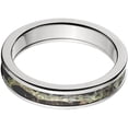 thumbnail image 1 of 4mm Half-Round Titanium Ring with a Mossy Oak Break Up Infinity Camo Inlay, 1 of 3