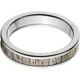 thumbnail image 1 of 4mm Half-Round Titanium Ring with a Mossy Oak Brush Camo Inlay, 1 of 3