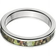 thumbnail image 1 of 4mm Half-Round Titanium Ring with a Mossy Oak Obsession Camo Inlay, 1 of 3