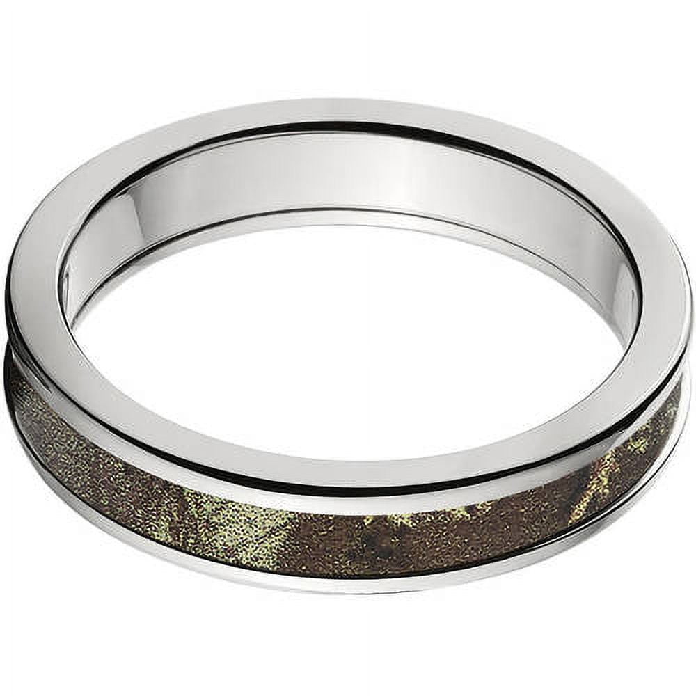 4mm Half-Round Titanium Ring with a RealTree Max 1 Camo Inlay