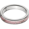 thumbnail image 1 of 4mm Half-Round Titanium Ring with a RealTree Pink Camo Inlay, 1 of 3