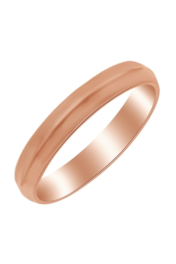 4mm Knife Edge Comfort Fit Band Ring in 10k Rose Gold Ring Size - 10.5