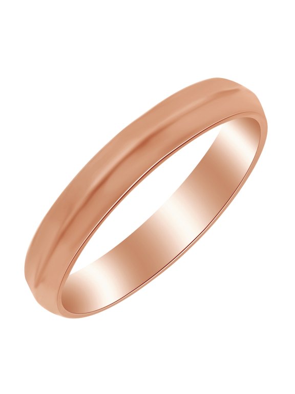 4mm Knife Edge Comfort Fit Band Ring in 10k Rose Gold Ring Size - 5.5