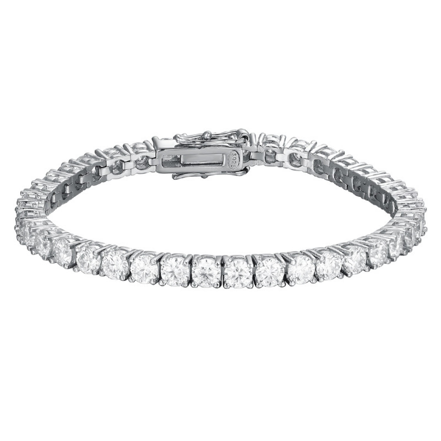 MOOSEA Moissanite Tennis Bracelet, 925 Sterling Silver