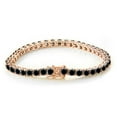 thumbnail image 1 of 4mm Moissanite Tennis Bracelets Women Gold Bracelets Round Cut D Color VVS1 Clarity Black Diamond Tennis Bracelets 925 Sterling Silver Bracelets for Women（6-9 inchs）, 1 of 6