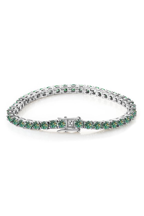 4mm Moissanite Tennis Bracelets for Women D Color VVS1 clarity Diamond Bracelet S925 Sterling Silver Moissanite Bracelet with Certificate