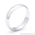 thumbnail image 1 of 4mm Plain Dome Wedding Band in Plain Solid .925 Sterling Silver, 1 of 1