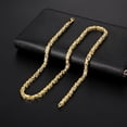 thumbnail image 1 of 4mm Punk Male 14K Yellow Gold Byzantine Box Link Chain Necklace for Women Men Fashion Jewelry Gifts, 1 of 8