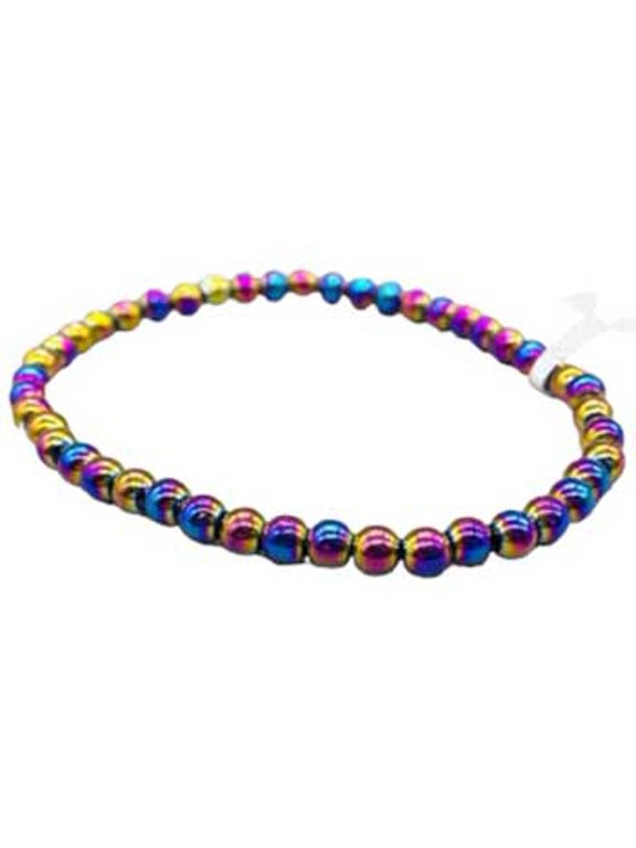 4mm Rainbow Hematite stretch bracelet