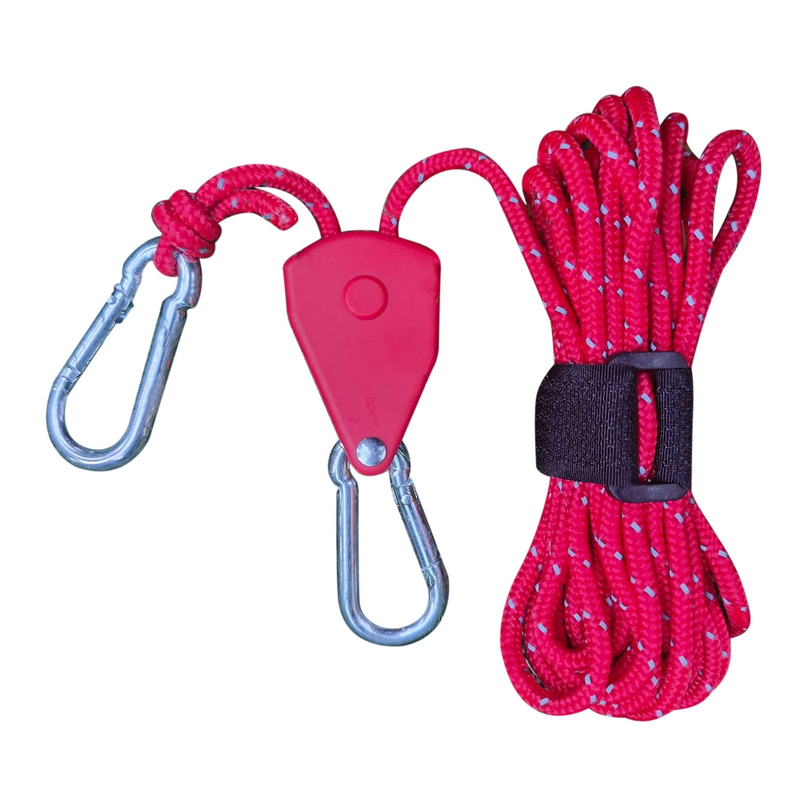 Reflective Guy Rope 4mm Reflective Guy Rope with Metal Pulley,10m Adjustable Tent Guyline ...