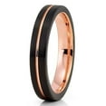 thumbnail image 1 of 4mm Rose Gold Tungsten Wedding Ring,Black Tungsten Ring,Black Tungsten Wedding Ring,Engagement Ring,Anniversary Ring, 1 of 3