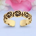thumbnail image 1 of 4mm Roses Toe Band Ring 925 Sterling Silver Thin Adjustable Stylish Rings For Women, 1 of 5