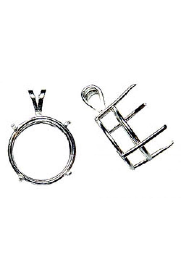 4mm Round Sterling Silver Wire Pendant Setting