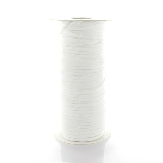 4mm Skinny Elastic Spandex Ribbon White 5 Yard