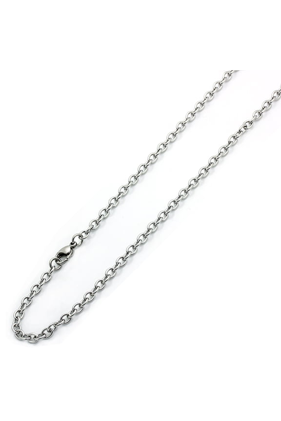 4mm Stainless Steel Chain Necklaces Cable Link Chain ( Available Length 20",24",30")