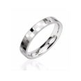 thumbnail image 1 of 4mm Stainless Steel Checkerboard Pattern Polished Wedding Band Ring, 1 of 2
