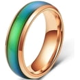 thumbnail image 1 of 4mm Stainless Steel Mood Ring Emotion Temperature Color Changing Ring for Men Women Boys Girls Wedding Band, 1 of 2