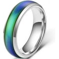 thumbnail image 1 of 4mm Stainless Steel Temperature Sensative Color Changing Wedding Band Mood Ring, 1 of 4