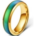 thumbnail image 1 of 4mm Stainless Steel Temperature Sensative Color Changing Wedding Band Mood Ring, 1 of 4