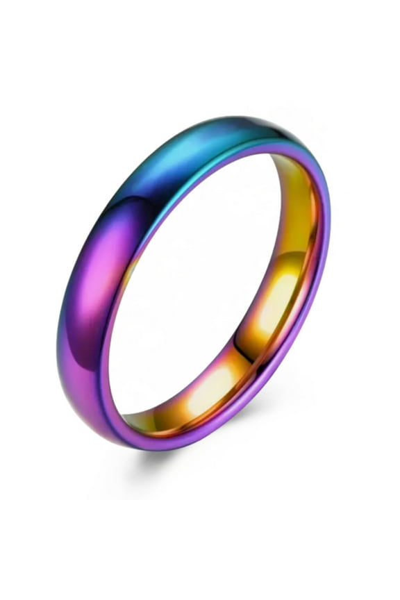 4mm Stainless Steel Wedding Band Ring for Women or Men Ginger Lyne Collection