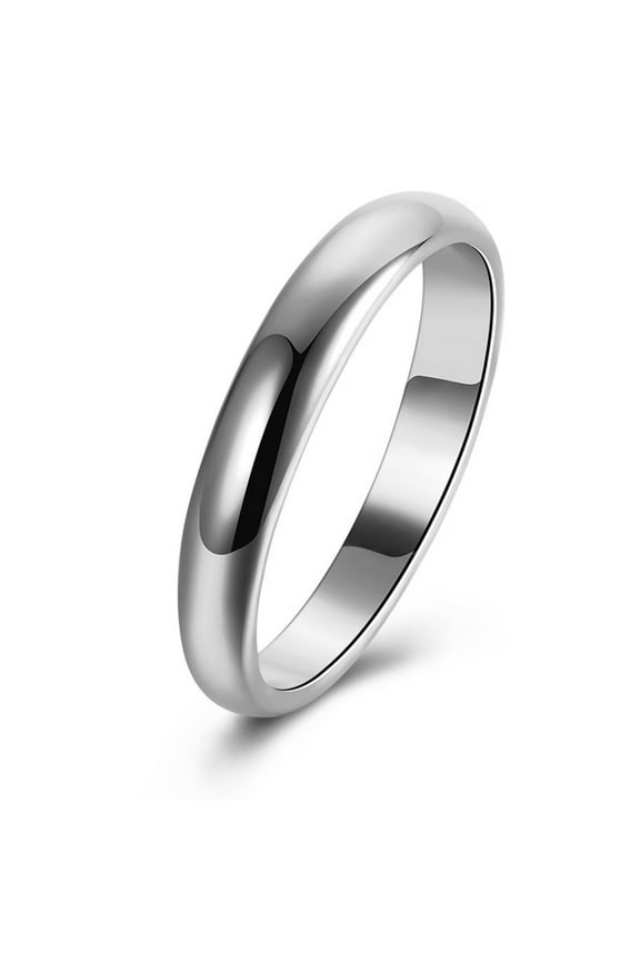 4mm Stainless Steel Wedding Band Ring for Women or Men Ginger Lyne Collection