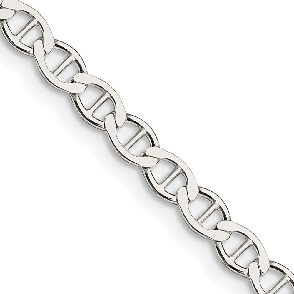 5mm Stainless Steel Flat Anchor Chain Necklace, 22 inch by The Black Bow Jewelry Co.