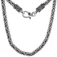 thumbnail image 1 of 4mm Sterling Silver Square BYZANTINE Chain Bracelet Antiqued Finish Nickel Free, 7 inch, 1 of 2