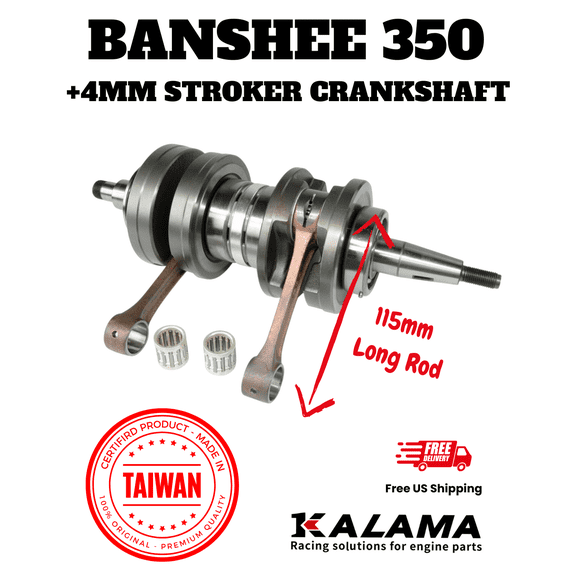 +4mm Stroker Crankshaft for Banshee 350 YFZ350 w/ Con-Rod Center to Center 115mm