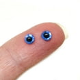 thumbnail image 1 of 4mm Super Tiny Intense Dark Blue Doll Human Glass Eyes, 1 of 4