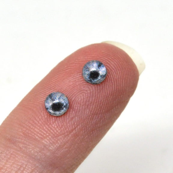 4mm Super Tiny Realistic Gray Doll Glass Eyes