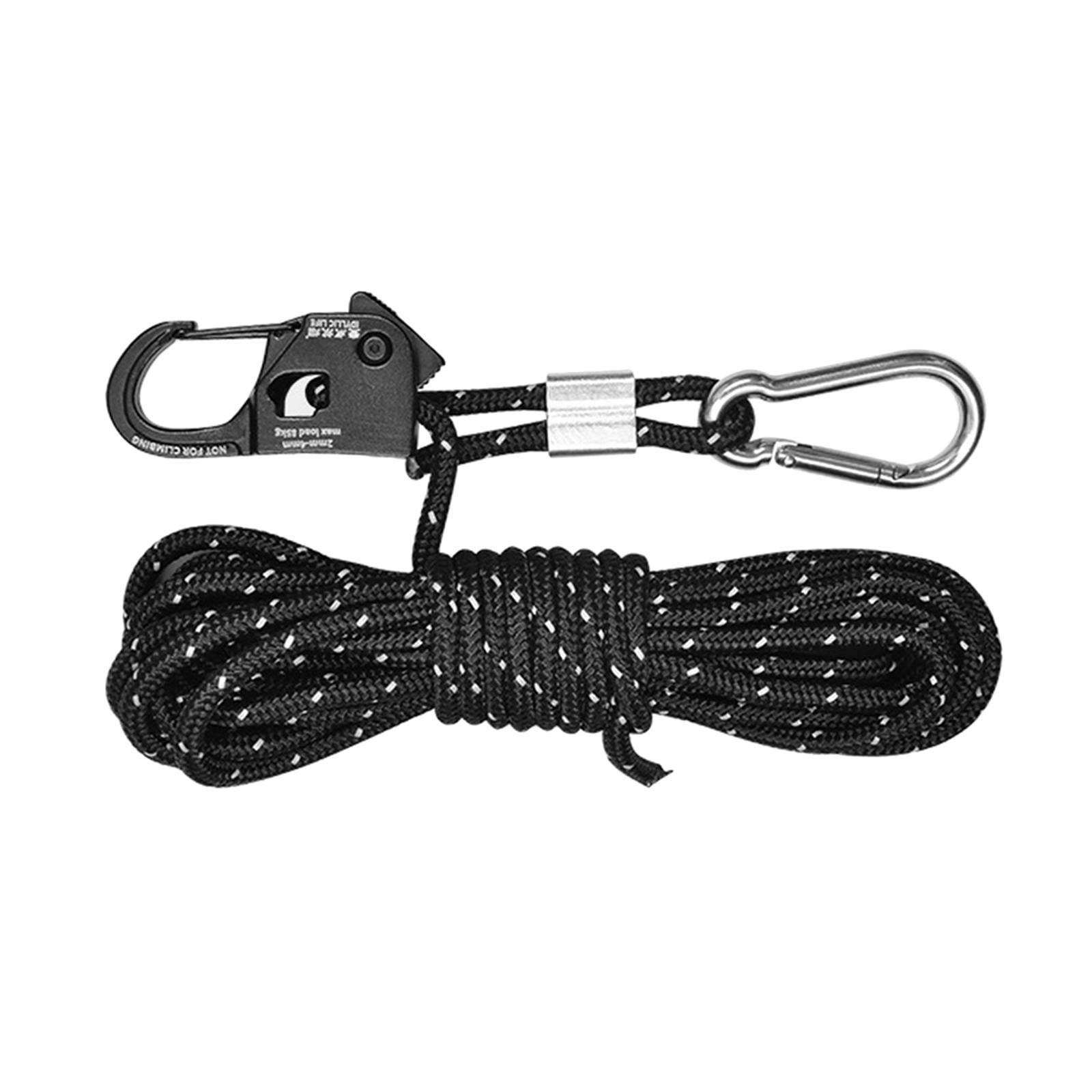 Guid Rope Adjuster 4mm Tent Guy Rope with Pulley Aluminum Alloy Self Locking Adjuster ...