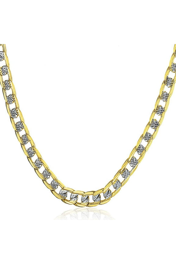 4mm Thin Hammer Curb Cuban Link Silver Gold Filled Chain Necklace Men Women