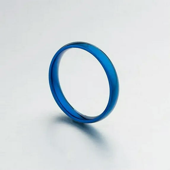 4mm Titanium Steel Men Women Bands Silver/Gold/Rose Gold/Black/Blue Couple Rings