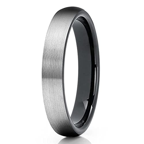 4mm Wedding Ring,Black Tungsten Ring,Tungsten Wedding Band,Anniversary Ring,Tungsten Carbide Ring,Engagement