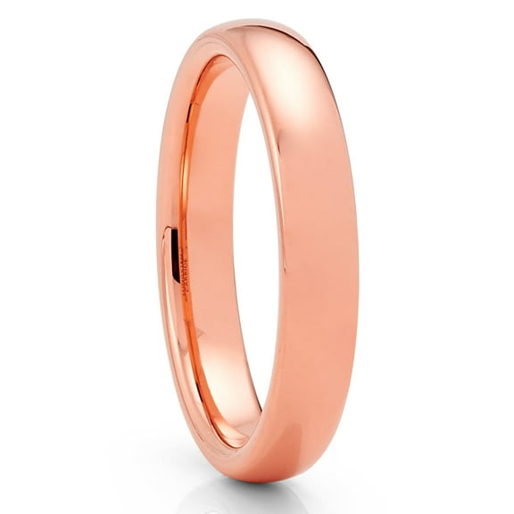 4mm Wedding Ring,Rose Gold Tungsten Wedding Ring,Engagement Ring,Tungsten Carbide Ring,Engagement Ring,Dome