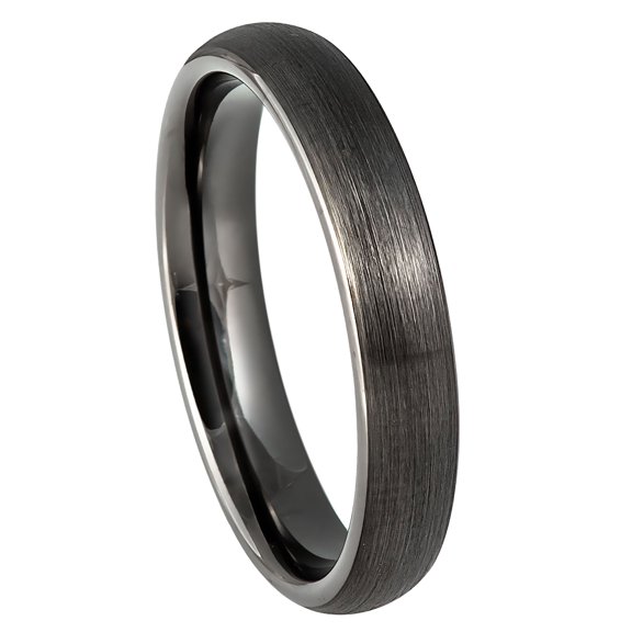 Jewelry Avalanche 4mm Gunmetal Dome Tungsten Carbide Ring, Mens Womens Wedding Band size 11