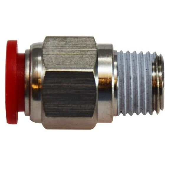 4mm X 1/4BSPT OD x Male Adapter, Metric Push Ins, Brass Fittings
