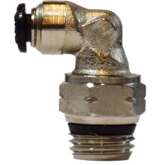 4mm X 1/8 Push-In X MIP Swivel Elb NPlated, Nickel Plated Push In Fittings, Brass Fittings