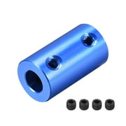 4mm to 7mm Bore Rigid Coupling 25mm Length 14mm Diameter Aluminum Alloy Shaft Couplers Connector Blue