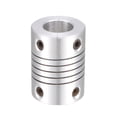thumbnail image 1 of 4mm to 8mm Shaft Coupling Flexible Coupler Motor Connector Joint L25xD18 Silver, 1 of 2