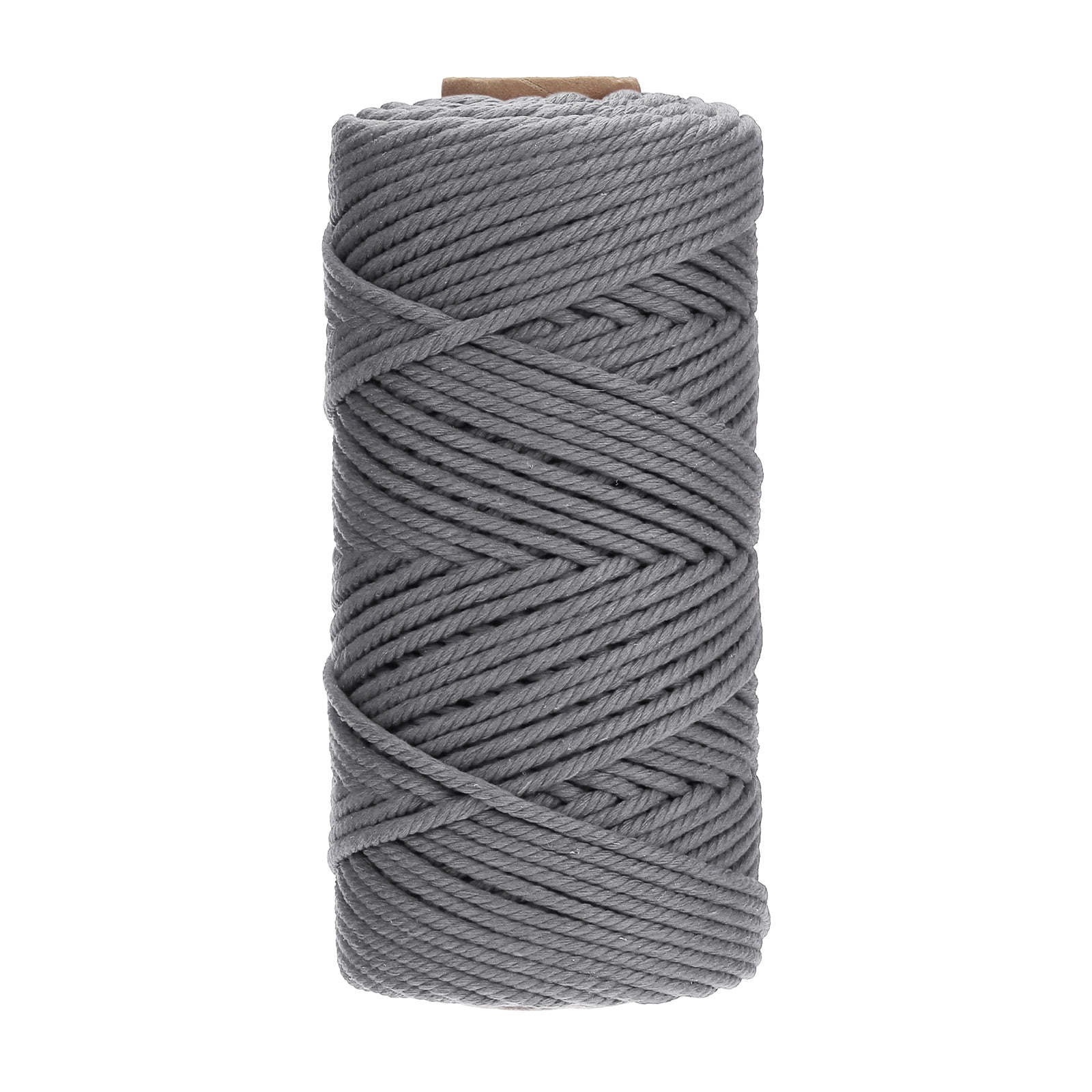 4mm x 109 Yard Macrame Cord Soft Cotton Colored Macrame Crafts Yarn, Dark Gray