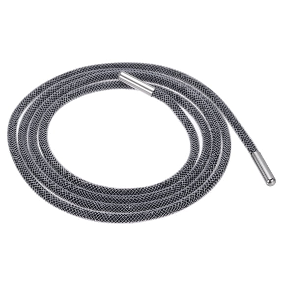 4mm x 120cm Rhinestone Tube Rope Bling Crystal String for DIY Sweater White Mesh Black Diamonds