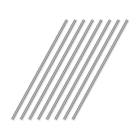 Uxcell 7.87 x 0.16" 304 Stainless Steel Solid Round Rod for DIY Crafts 8Pcs