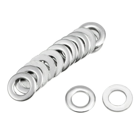 4mm x 8mm x 0.8mm Metal Flat Washer for Screw Bolt (100 Pcs)
